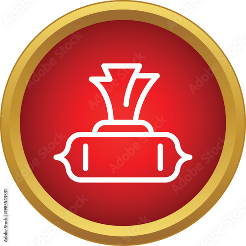 Wet wipes package icon symbolizing hygiene, cleaning, and personal care