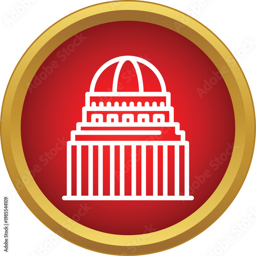 Capitol building dome icon representing government architecture