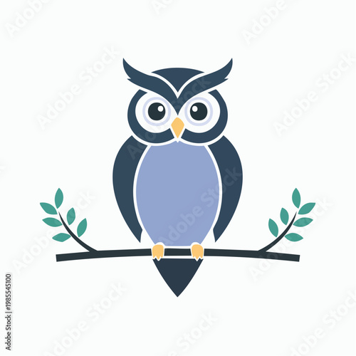 Elegant graphic of a wise owl perched on a branch, embodying knowledge, education, and thoughtful insight