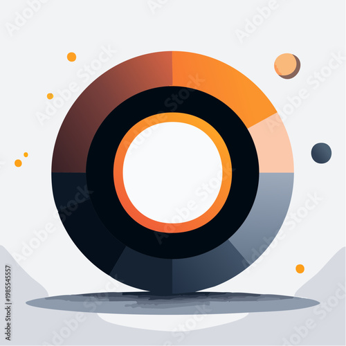 Abstract Colorful Color Wheel Design with Space for Text and Graphics