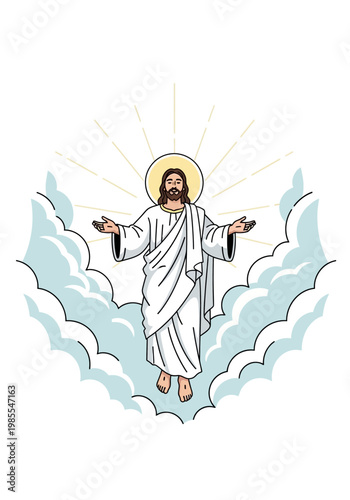 Jesus Christ in the Clouds.