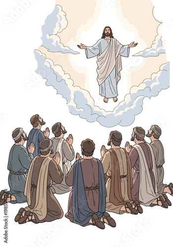 Jesus Christ Ascending to Heaven.