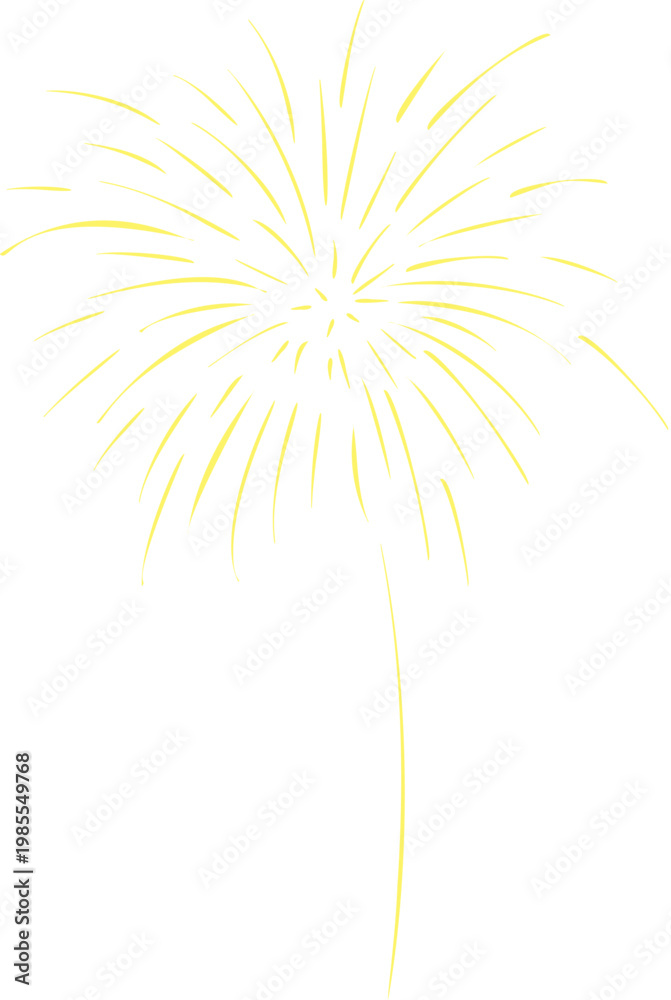 Obraz premium Yellow fireworks