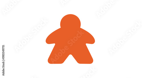 Billede på lærred Orange Game Piece Silhouette Icon.