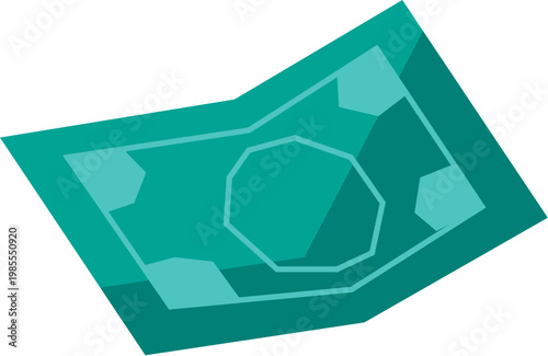 Turquoise paper money