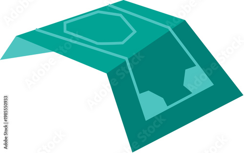 Turquoise paper money