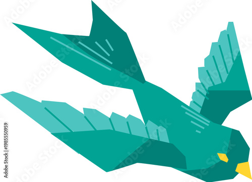Turquoise swallow bird