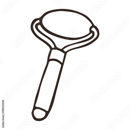 Jade Roller Facial Massage Tool Illustration