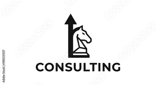 Professional logo combining strategy and growth elements, ideal for consulting firms and business advisors.