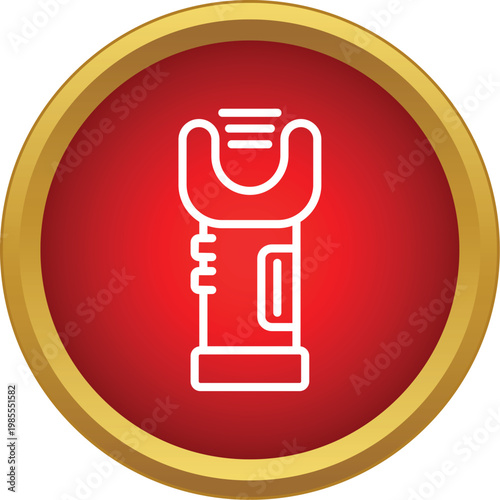 Stun gun icon symbolizing self defense, protection, and security