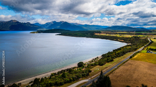 Schilderij op canvas Te Anau Aerial Landscape, New Zealand