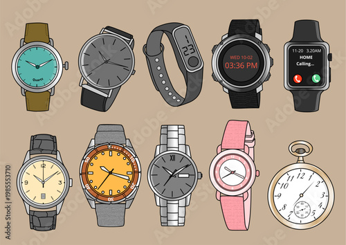 Modern Watch Vector Icon 3D Illustration Design