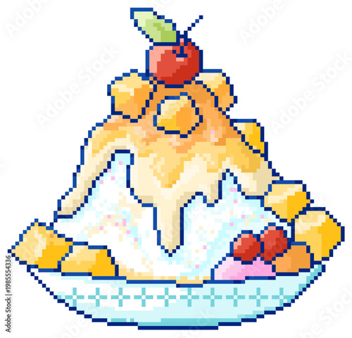 Shaved Ice in Pixel Art