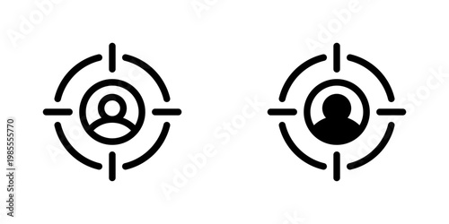 Targeting Candidate Vector Line Icon for Talent Acquisition