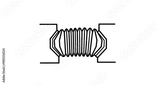 Bellows expansion joint isolated against white flexible connector to absorb movement reduce stress thermal expansion in piping