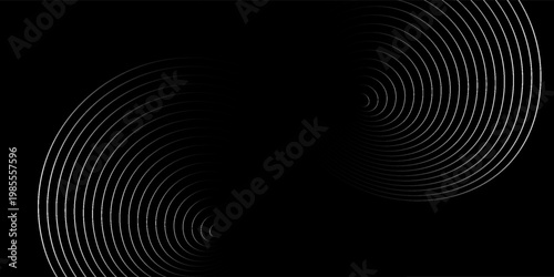 Ripple, sound and sonar waves. Gray abstract background for design.