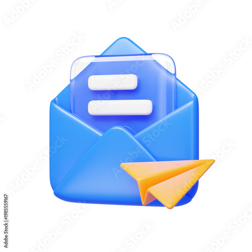 3d send email icon