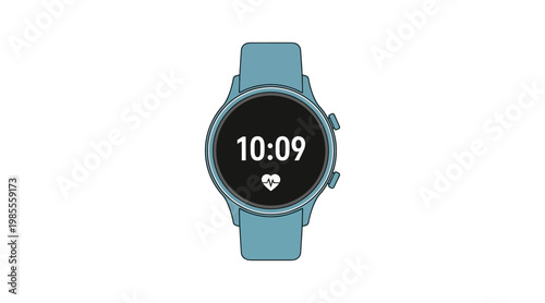 flat vector of smartwatch