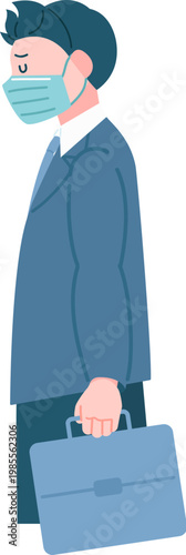 Businessman standing dejectedly