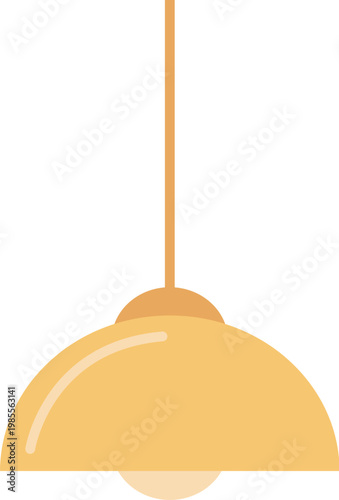 Flat yellow ceiling lamp