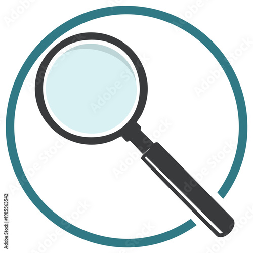 Magnifying Glass Icon Circular Symbol