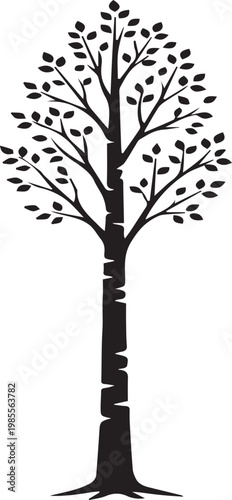 Birch Tree Silhouettes for Minimalist Scandinavian Style