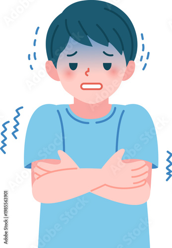Boy not feeling well