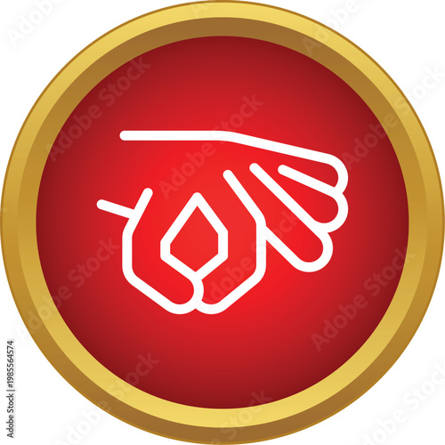 Hand making an ok gesture representing success and agreement