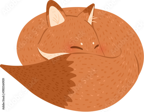 Εκτύπωση καμβά Fox in hibernate