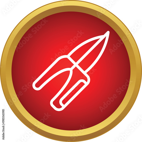 Gardening pruning shears tool representing horticulture and plant care