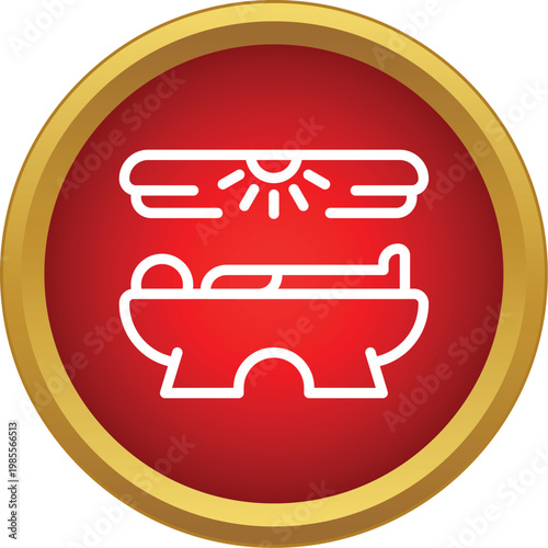 Person getting tanned under ultraviolet light in a tanning bed