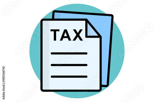 Tax icon. Icon related to tax department. Government elements vector illustration. colored icon style