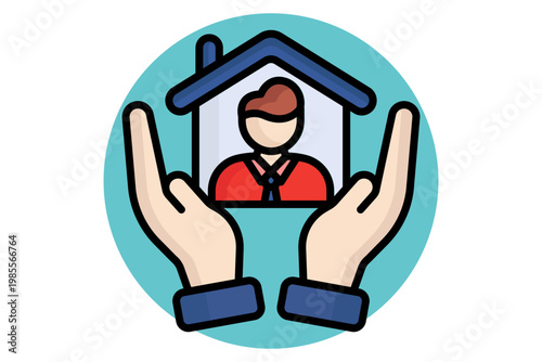 Welfare icon. Icon related to social services. Government elements vector illustration. colored icon style