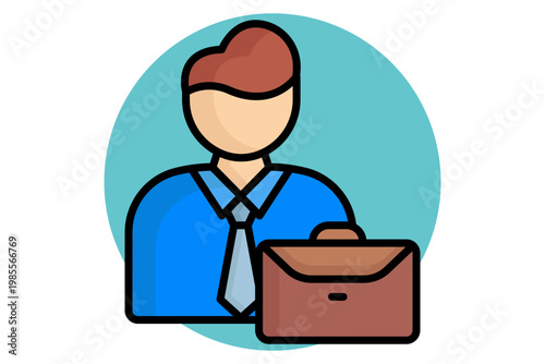 Executive icon. Icon related to bills. Government elements vector illustration. colored icon style