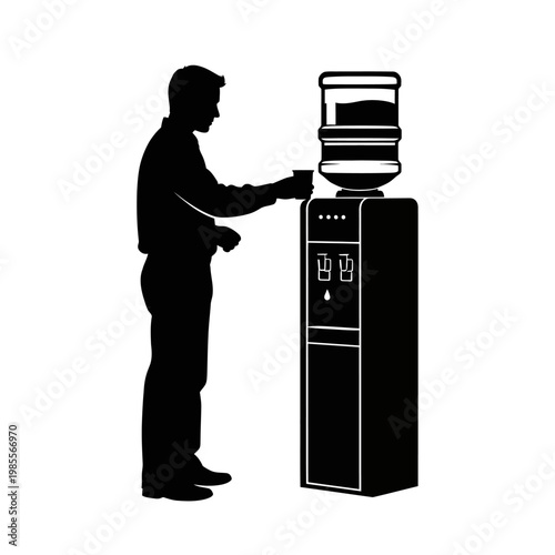 Water cooler, office drink station, hydration machine, workplace refreshment