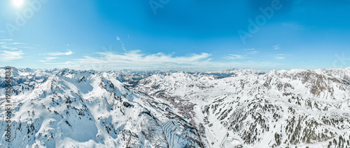 Wide Winter Panorama Photo from Obertauern Ski Resort Austria