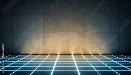 blue grunge interior