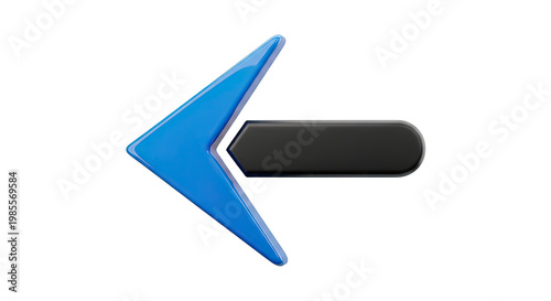 Free Download Blue and black arrow pointing left - GFXLoad