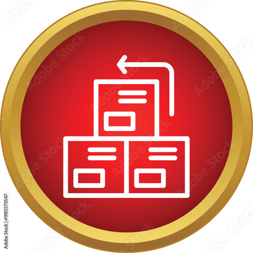 Stack of packages showing return process for shipping and commerce