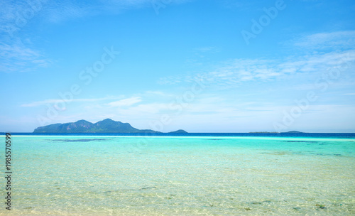 Beach on Sibuan Island, Sabah, Borneo, Malaysia.