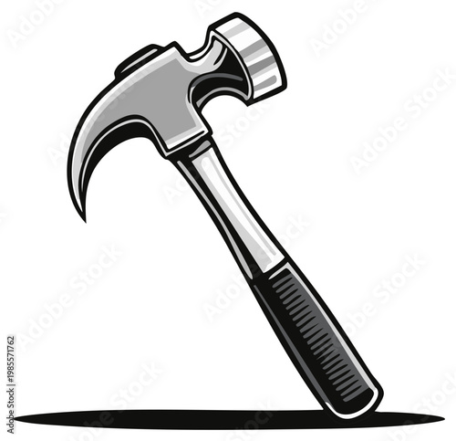 Illustrative Claw Hammer Tool for Construction and DIY Projects