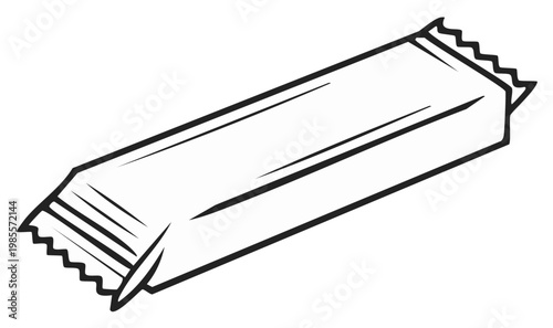 Wrapped Candy Bar Outline