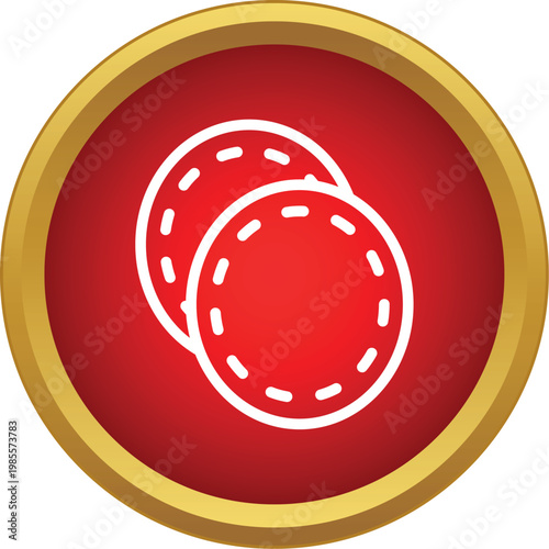 Cotton pads icon representing beauty, hygiene, clean, and fresh cosmetic products