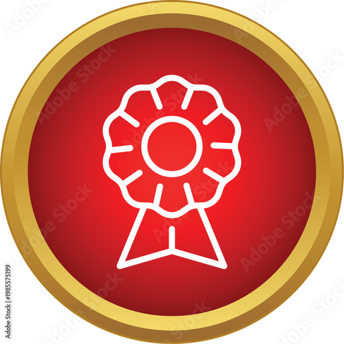 Award rosette icon representing achievement, recognition, and best performance