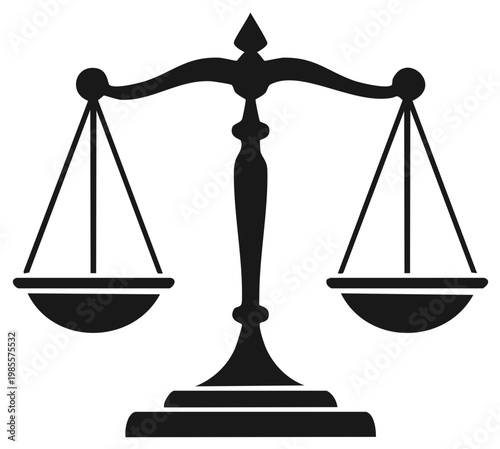 Silhouette of a Justice Scale Symbol