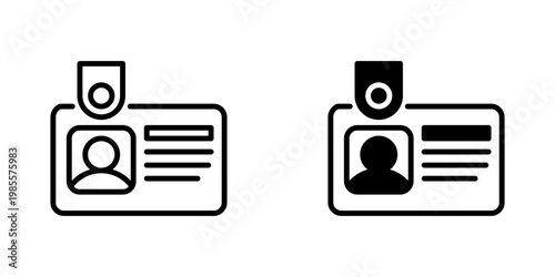 Profile Card Vector Line Icon for UI and Web Design