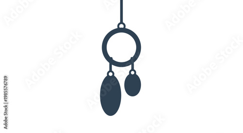 Black Wind Chime Hanging Decoration Ornament.
