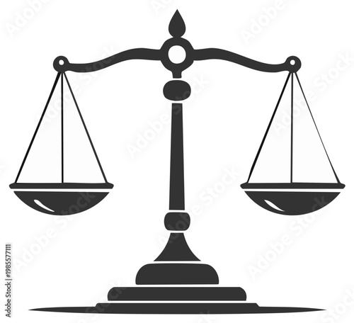 Iconic Justice Scales Symbol Representing Law and Equality Balance