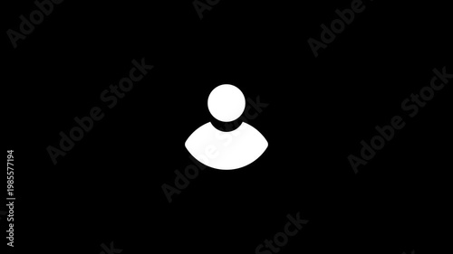 User person icon for profile and account identity