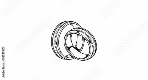 Two intertwined rings, a symbol of connection and commitment